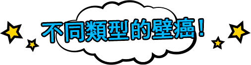 不同類型的壁癌